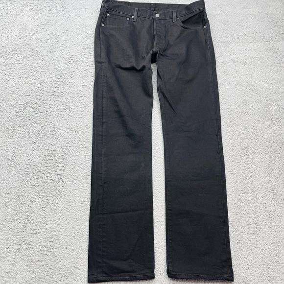 Levi's Other - Levi's 501 Button Fly Jeans Mens 36x33 Black Straight Leg Classic Normcore‎